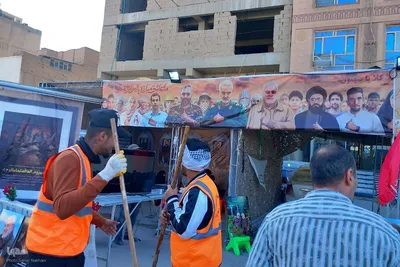 برپایی موکب‌های ایرانی در نجف به مناسبت سالگرد شهادت حاج قاسم سلیمانی و ابومهدی المهندس