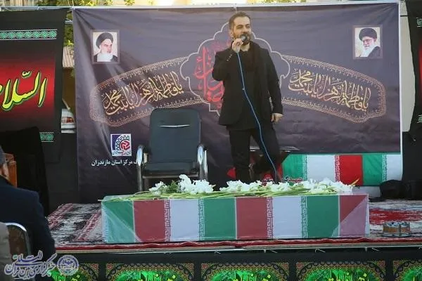 آیین عزاداری شهادت حضرت زهرا(س) با میزبانی از یک شهید گمنام در ساری