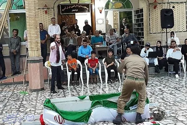 اجرای چهار نمایش منتخب بخش ملی تئاتر خیابانی ششمین اشکواره حسینی در ایزدشهر