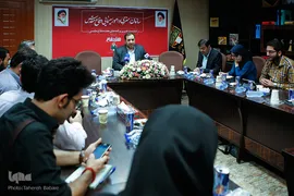 نشست خبری علی اصغر جعفری، رئیس سازمان هنری و امور سینمایی دفاع مقدس