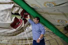 برپایی خیمه عزا در امامزاده موسی مبرقع(ع)
