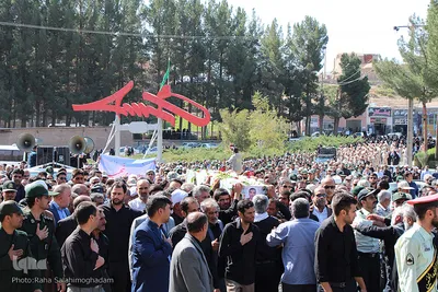 تشییع پیکر شهید ابراهیم غلامی، از رزمندگان دفاع مقدس