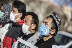 Demo Muslim Uighur di Depan Kedutaan Cina di Turki