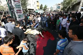 تشییع پیکر شهید مدافع حرم سجاد زبرجدی در محله خانی ابادنو