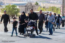 آیین پیاده‌روی جاماندگان اربعین حسینی در زنجان