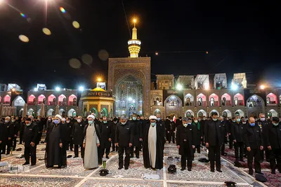 مراسم خطبه خوانی شب شهادت امام رضا(ع) در حرم رضوی‎
