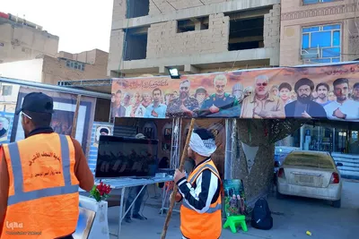 برپایی موکب‌های ایرانی در نجف به مناسبت سالگرد شهادت حاج قاسم سلیمانی و ابومهدی المهندس