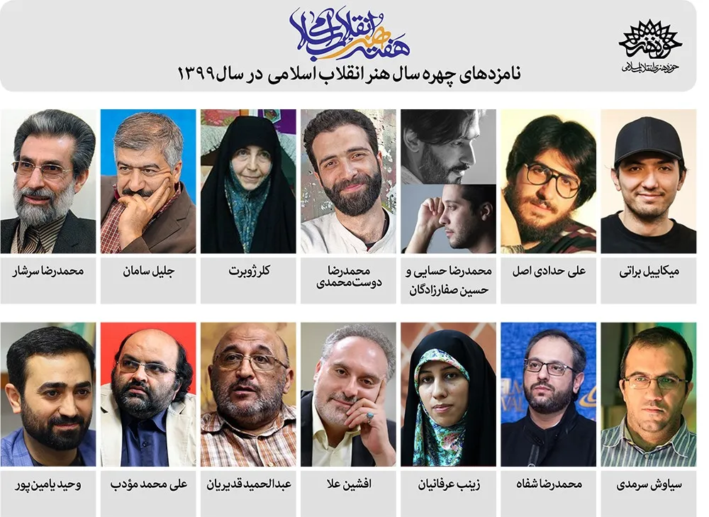 نامزد‌‌های مرحله اول «چهره سال هنر انقلاب» معرفی شدند