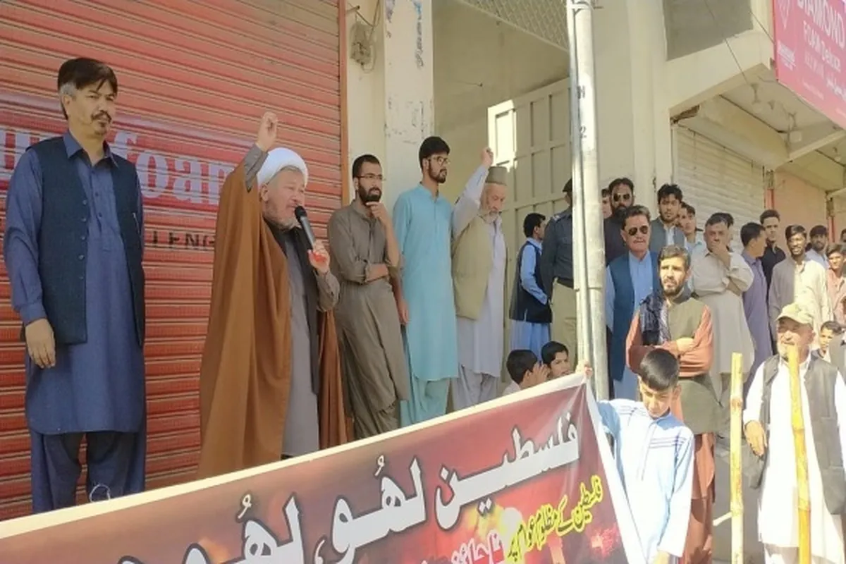 کوئٹہ میں نمازیوں نے طوفان الاقصی کی حمایت میں جلوس نکالا
