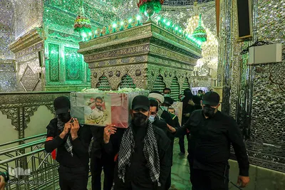 تشییع پیکر شهید محسن جعفری در حرم حضرت شاهچراغ (ع)