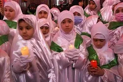 Kərbəlada Əyyami Fatimə (s.ə.) münasibətilə uşaqların matəm yürüşü- Foto