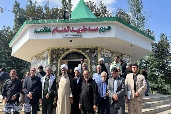 عزاداری مردم بابلسر در سالروز شهادت امام حسن عسکری(ع) و گل افشانی مزار سه شهید گمنام علقمه