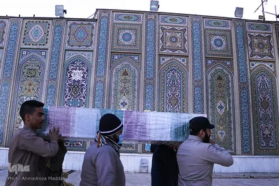 مراسم وداع با پیکر مطهر شهدای تازه تفحص شده در شیراز‎‎