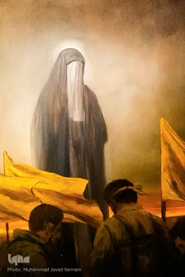 تابلوی نقاشی «لشگر فاطمیون» اثر جدید حسن روح الامین، نقاش آیینی