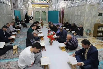 ترتیل‌خوانی قرآن در آستان امام زاده سید حمزه(ع) تبریز