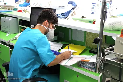 تلاش مدافعان سلامت بخش کرونا بیمارستان کوثر کرج