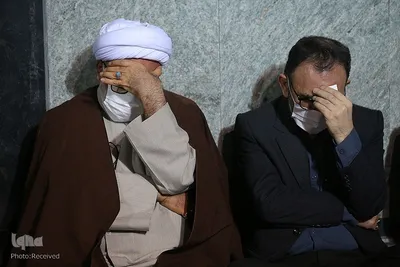 مراسم وداع با پیکر شهید محمد اصلانی در حرم مطهر رضوی