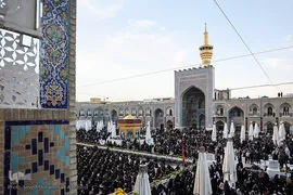 آیین سنتی «اذن عزا» در حرم مطهر امام رضا(ع)