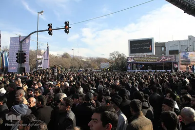 تشییع پیکر جنازه جانباختان حادثه قطار تبریز