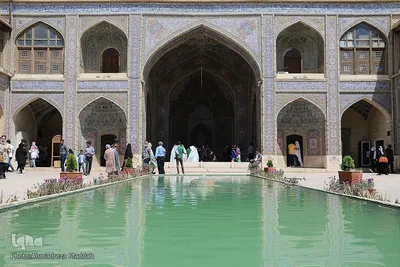 گردشگران نوروزی در مسجد نصیرالملک‎‎