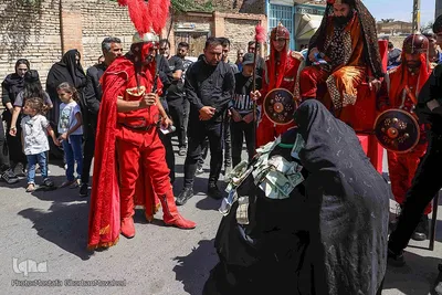مراسم شبیه خوانی حرکت نمادین کاروان اسرای کربلا در اهر