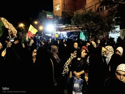 تجمع شبانه حمایت از مدافعان وطن و جشن مهر ماندگار ویژه ازدواج زوجین جانفدا در اهر