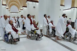 کاروان ویژه جانبازان احرام بستند و عازم بیت الله الحرام شدند