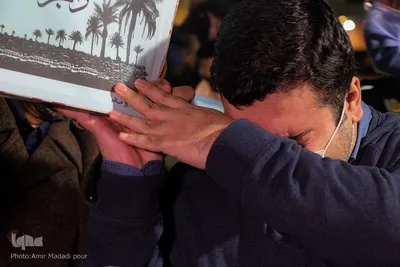 استقبال از ۵ شهید گمنام در فرودگاه بیرجند