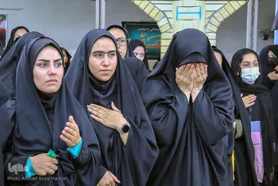 آئین وداع با پیکر شهید عبدالله اسکندری در شهرستان خرامه