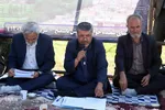 نشست خبری محمد اسکندری، مدیرکل دفتر امور روستایی و شوراهای استانداری استان آذربایجان شرقی در روستای سفیده خان