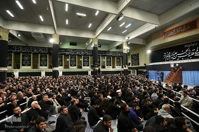 اولین شب مراسم عزاداری حضرت اباعبدالله الحسین(ع) در حسینیه امام خمینی(ره)