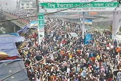 মুসলিম উম্মাহর শান্তি-সমৃদ্ধি কামনায় শেষ হলো ইজতেমার প্রথম পর্ব