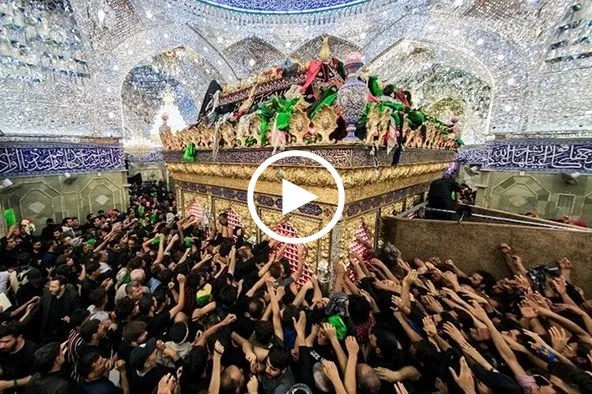 بالفيديو...الحناجر الحسينية تصدح بشعار 