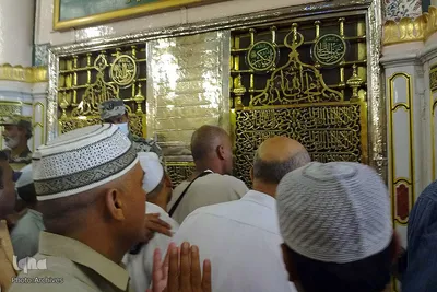 حرم مطهر و نورانی اشرف الانبیاء، حضرت محمد مصطفی(ص) در مدینه منوره