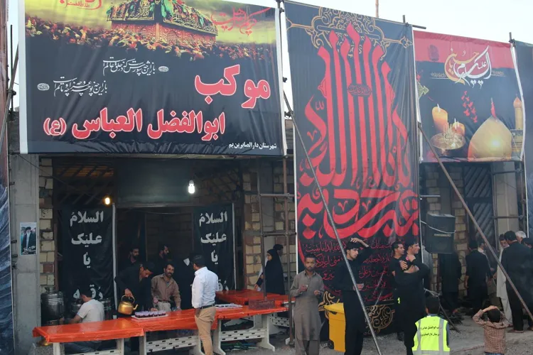 خدمت‌رسانی موکب بم به زائران پاکستانی و افغانستانی