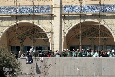 مراسم تشییع ۱۶آتش نشان شهید حادثه  پلاسکو