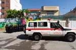 آیین استقبال از پیکر شهید گمنام در دبستان کمائی اصفهان