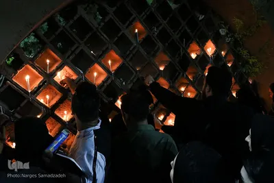 شام غریبان سیدالشهدا(ع) در گلستان شهدای اصفهان