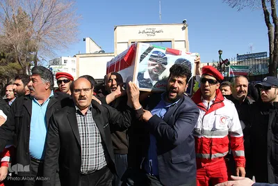 تشییع پیکر شهدای حادثه سقوط اورژانس هوایی در چهارمحال و بختیاری