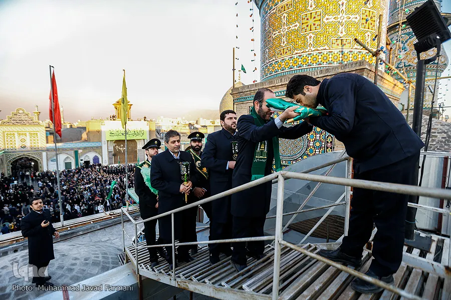 آئین تعویض پرچم حرم و جشن شب میلاد حضرت عبدالعظیم(ع)