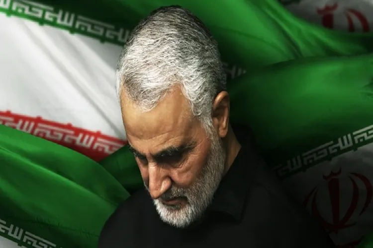 پرده‌برداری از بزرگترین نقاشی چهره شهید سلیمانی در رفسنجان