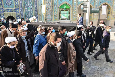 مراسم تشییع پیکر مرحوم آیت الله محدتقی مصباح یزدی در آستان مقدس عبدالعظیم حسنی(ع)