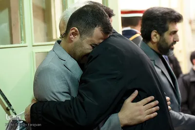 مراسم تشییع پیکر مرحوم حسن غفوری‌فرد در حسینیه جماران
