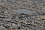تصاویر هوایی از رودخانه کارون و منطقه سیل‌زده بامدژ