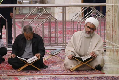 مراسم جزء خوانی قرآن کریم در حرم شاهچراغ(ع)