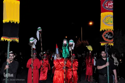 آيين سنتی "شام غريبان اسراي دشت کربلا" در کاشمر

