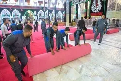 Ang mga Alpombra ni Imam Husayn Mausoleum ay Pinalitan Bago ang Muharram