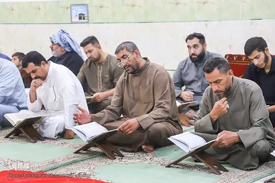 جزءخوانی قرآن در مسجد امام موسی کاظم(ع) کارون