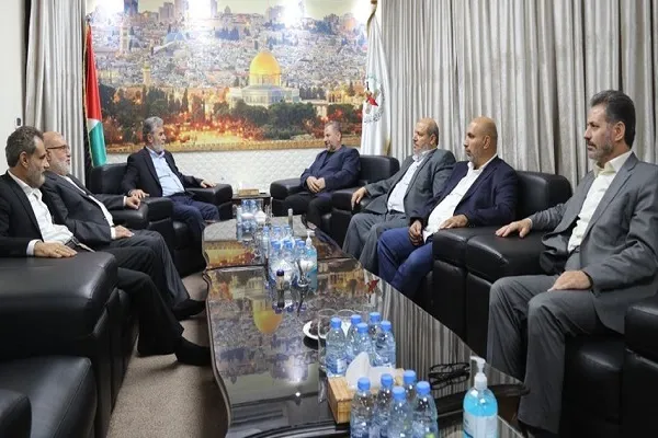 بررسی تحولات فلسطین در دیدار هیئت حماس با دبیرکل جهاد اسلامی