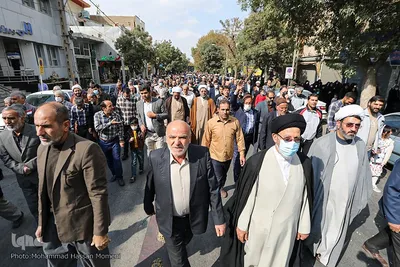 راهپیمایی باشکوه مردم همدان در محکومیت اقدام تروریستی در شاهچراغ شیراز